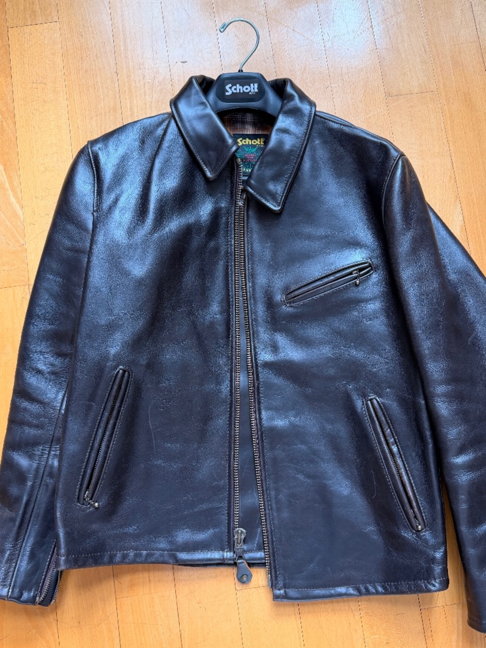 Schott 688 Heavyweight Cowhide Motorcycle Jacket, Size M